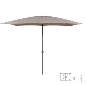 Parasol Aktive UV50 Ø 220 cm Poliéster Alumínio 220 x 214,5 x 220 cm (6 Unidades) | Tienda24 Tienda24.eu