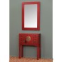 Table de Nuit ORIENTE Rouge Fer Bois MDF 45 x 26 x 69 cm | Tienda24 Tienda24.eu