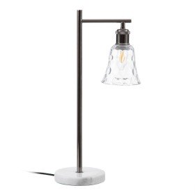 Desk lamp Home ESPRIT White Golden Resin Plastic 220 V 14 x 14 x 32 cm | Tienda24 Tienda24.eu