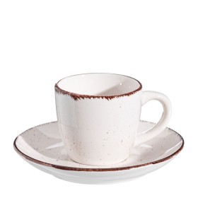 Juego de Tazas de Café DKD Home Decor Azul Blanco Metal Dolomita 260 ml 4 Piezas | Tienda24 Tienda24.eu