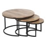 Jeu de 3 tables Noir Naturel 79 x 79 x 48 cm | Tienda24 Tienda24.eu