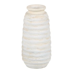 Vase Alexandra House Living White Silver Ceramic 14 x 7 x 25 cm | Tienda24 Tienda24.eu