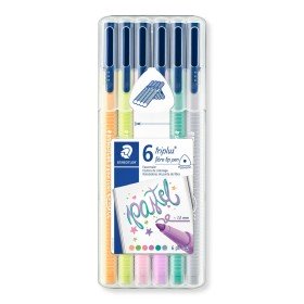 Conjunto de Canetas de Feltro Staedtler Triplus Multicolor Plástico de Staedtler, Copos de água - Ref: M0319807, Preço: 10,60...