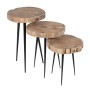 Jeu de 3 tables Naturel Fer 40 x 38 x 62,3 cm (3 Unités) | Tienda24 Tienda24.eu