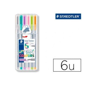 Ensemble de Marqueurs Staedtler 334 SB6CS3 Gris Multicouleur (6 Unités) de Staedtler, Stylos feutre - Réf : M0319809, Prix : ...