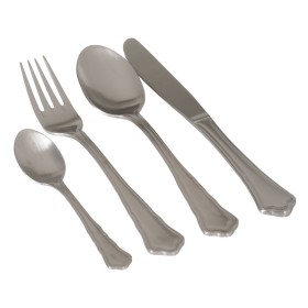 Set de couverts Romimex Argenté Métal 28 x 7 x 19 cm 24 Pièces | Tienda24 Tienda24.eu