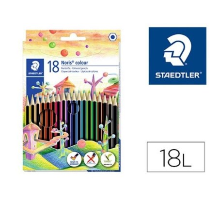 Buntstifte Staedtler 185 C18 Bunt 18 Stücke von Staedtler, Kugelschreiber-Sets - Ref: M0319813, Preis: 6,64 €, Rabatt: %