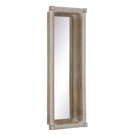 Wandspiegel Weiß natürlich Kristall Mango-Holz Holz MDF Vertikal 106,6 x 12,7 x 38 cm | Tienda24 Tienda24.eu