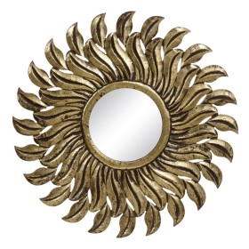 Espelho de parede Alexandra House Living Dourado Metal Flor 7 x 49 x 72 cm | Tienda24 Tienda24.eu