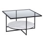 Centre Table White Black Crystal Marble Iron 80 x 80 x 46,5 cm | Tienda24 Tienda24.eu