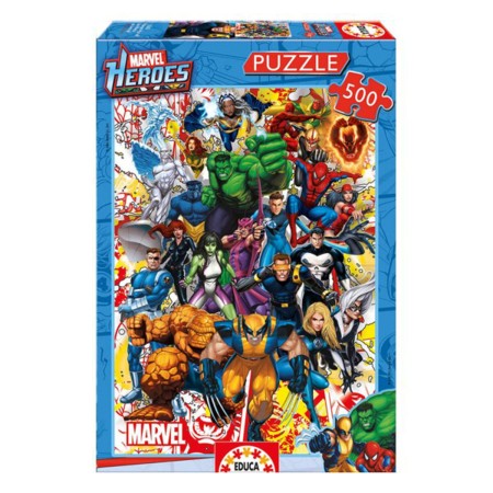 Puzzle Marvel Heroes Educa 15560 (500 pcs) de Educa, Puzzles classiques - Réf : M0320081, Prix : 9,38 €, Remise : %