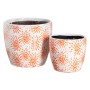 Set de pots de fleurs Orange Terre cuite 19 x 19 x 17 cm Rond (2 Unités) | Tienda24 Tienda24.eu