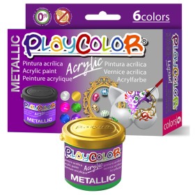 Set de peinture acrylique Playcolor 20311 Multicouleur 40 ml (6 Unités) de Playcolor, Peintures - Réf : M0320339, Prix : 12,9...