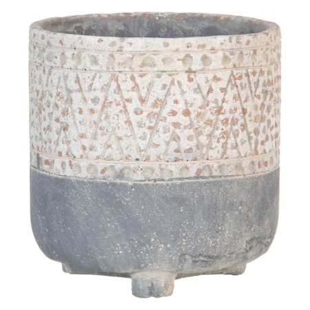 Planter Grey Cement 18 x 18 x 18,5 cm | Tienda24 Tienda24.eu