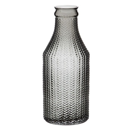 Vase Grau Glas 10 x 10 x 25 cm | Tienda24 Tienda24.eu