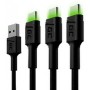 Cable USB Green Cell KABGCSET03 Negro 2 m | Tienda24 - Global Online Shop Tienda24.eu