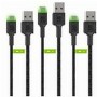 Cable USB Green Cell KABGCSET03 Negro 2 m | Tienda24 - Global Online Shop Tienda24.eu