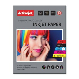 Papier Photo Glacé Activejet AP4-180G20 A4 20 Volets 21 x 29,7 cm de Activejet, Papier d'impression - Réf : S9112739, Prix : ...