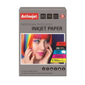 Papel Fotográfico Brilhante Activejet AP6-260GR200 A6 200 Folhas de Activejet, Papel de impressão - Ref: S9112743, Preço: 27,...