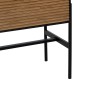 Table de Nuit ORLEANS Noir Naturel Fer Bois de frêne Bois MDF 51 x 40 x 54 cm | Tienda24 Tienda24.eu