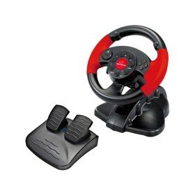 Racing Steering Wheel Esperanza EG103 Pedals Black Red PC PlayStation 3 PlayStation 2 by Esperanza, Accessories - Ref: S91145...