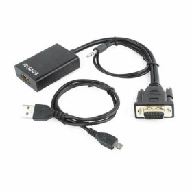 VGA-zu-HDMI-Adapter mit Audio GEMBIRD A-VGA-HDMI-01 Schwarz von GEMBIRD, MP3-Player-Zubehör - Ref: S9115207, Preis: 12,87 €, ...