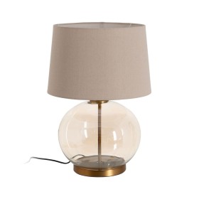 Desk lamp Home ESPRIT White Beige Metal 60 W 220 V 25 x 25 x 50 cm (2 Units) | Tienda24 Tienda24.eu