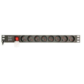 Rallonge 19'' 8 Tomas Schuko avec Interrupteur On/Off GEMBIRD EG-PDU-014-F (3 m) de GEMBIRD, Multiprises - Réf : S9118215, Pr...