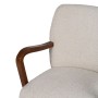 Armchair Beige Natural Polyester Rubber wood Sponge 56 x 56 x 78 cm | Tienda24 Tienda24.eu