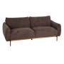 3-Seater Sofa Brown Wood 210 x 89 x 86 cm | Tienda24 Tienda24.eu