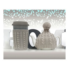 Set Gris Tetera 1 Taza (2 pcs)