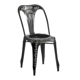 Silla de suelo DKD Home Decor Negro 59 x 46 x 78 cm | Tienda24 Tienda24.eu