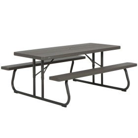 Mesa Plegable Lifetime Crema 106,5 x 73,5 x 61 cm Acero Plástico | Tienda24 Tienda24.eu