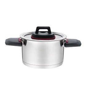 Kochtopf mit Deckel Feel Maestro MR-3530-22 Rot/Schwarz Stahl Edelstahl Kunststoff Ø 22 cm 4,2 L | Tienda24 Tienda24.eu