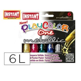 Marqueur Playcolor PlayColor metallic Multicouleur (6 Unités) de Playcolor, Peintures tempera pour affiches murales - Réf : M...