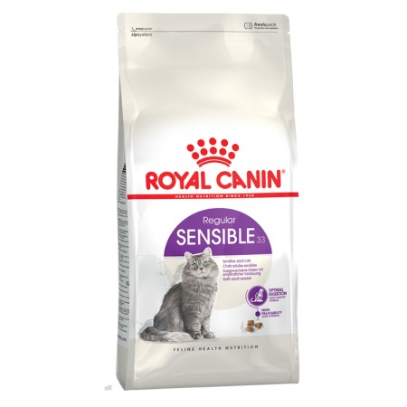 Aliments pour chat Royal Canin Sensible 33 Adulte Riz Oiseaux 4 Kg | Tienda24 Tienda24.eu