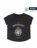 Camiseta de Manga Corta Mujer Harry Potter Gris Gris oscuro | Tienda24 Tienda24.eu