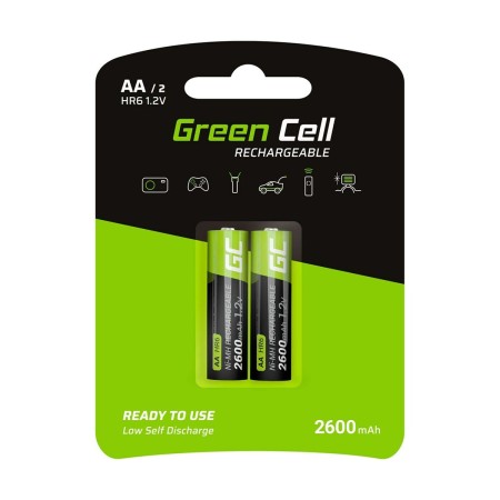 Batterie rechargeable Green Cell GR05 2600 mAh 1,2 V AA | Tienda24 - Global Online Shop Tienda24.eu