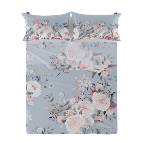 Sábana Encimera HappyFriday Soft bouquet Multicolor 240 x 270 cm | Tienda24 Tienda24.eu