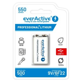 Pilhas Recarregáveis EverActive EVHR22-550C 9 V de EverActive, Pilhas recarregáveis - Ref: S9148644, Preço: 15,48 €, Desconto: %