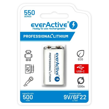 Pilas Recargables EverActive EVHR22-550C 9 V de EverActive, Pilas recargables - Ref: S9148644, Precio: 15,48 €, Descuento: %