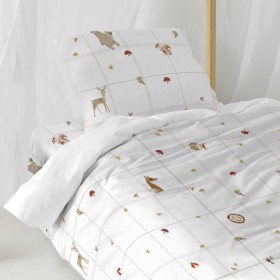 Conjunto de capa de edredom Alexandra House Living Branco Cinzento Queen 3 Peças | Tienda24 Tienda24.eu