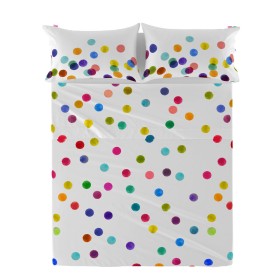 Jeu de draps Hosteline IRIS Blanc Lit 1 persone | Tienda24 Tienda24.eu