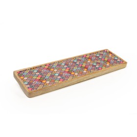 Juego de Bandejas Romimex Natural Mimbre Madera MDF 2 Piezas | Tienda24 Tienda24.eu