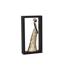 Figura Decorativa Face Dourado 19,5 x 38 x 10,5 cm (4 Unidades) | Tienda24 Tienda24.eu