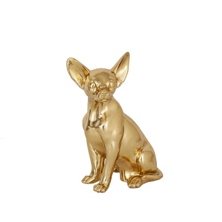 Figura Decorativa Romimex Chihuahua Dourado 19 x 25 x 14 cm | Tienda24 Tienda24.eu