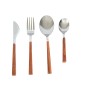 Cutlery set Romimex Brown Silver Stainless steel Plastic 28 x 4 x 18 cm 4 Pieces | Tienda24 Tienda24.eu