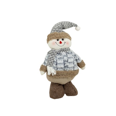 Figuras Romimex Cinzento Poliéster 15 x 40 x 7 cm Boneco de neve | Tienda24 Tienda24.eu