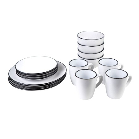 Set of Mugs with Saucers Romimex White Ceramic (16 Pieces) | Tienda24 Tienda24.eu