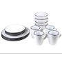 Set of Mugs with Saucers Romimex White Ceramic (16 Pieces) | Tienda24 Tienda24.eu